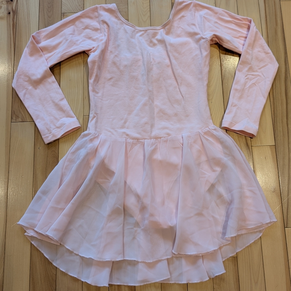 Pink Long Sleeve Kids Dance Costume